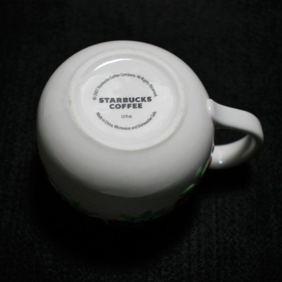 Lot of STARBUCKS 2007 Red and Yellow Flower Coffee Mugs Matching Set(No Returns) - Picture 10 of 16